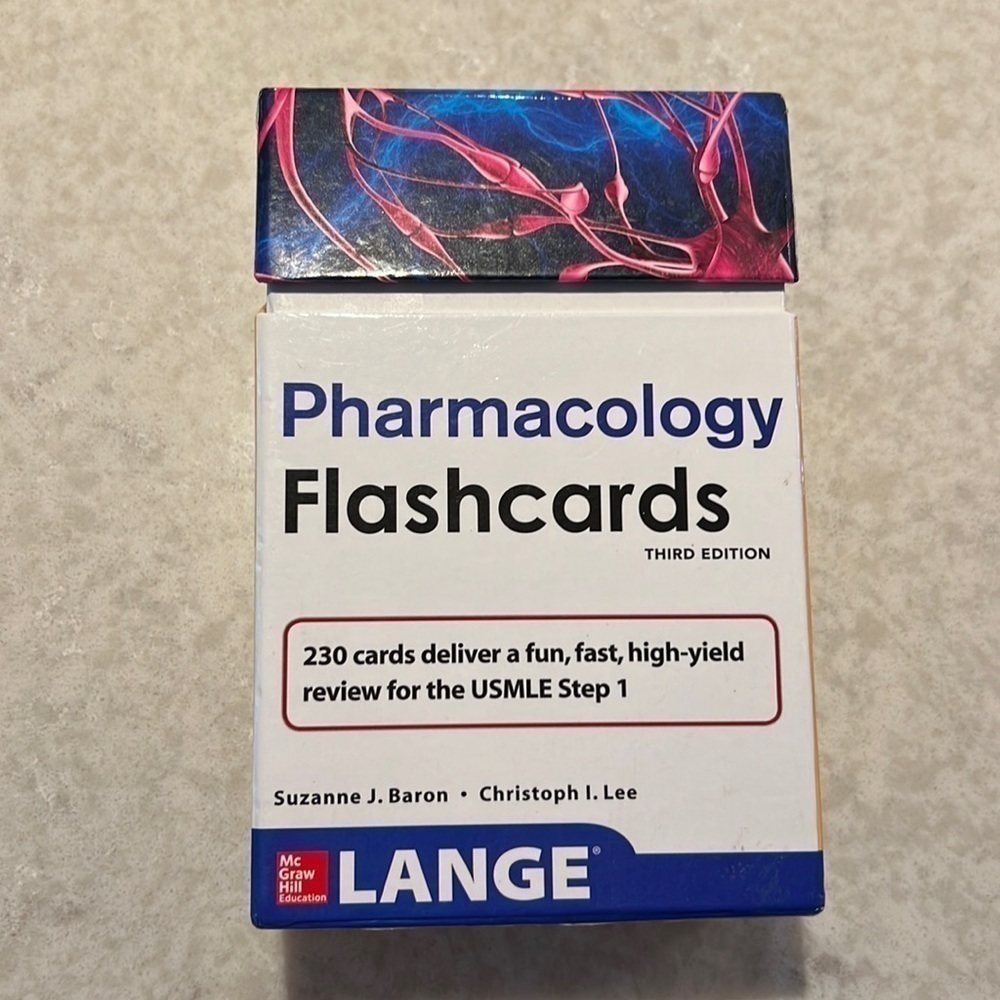 ⭐️ Pharmacology Flashcards 3rd Edition Lange Baron Lee McGraw Hill
